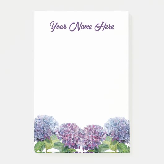 Personalized Floral Post It Notes for Unique Gifts (Voorkant)
