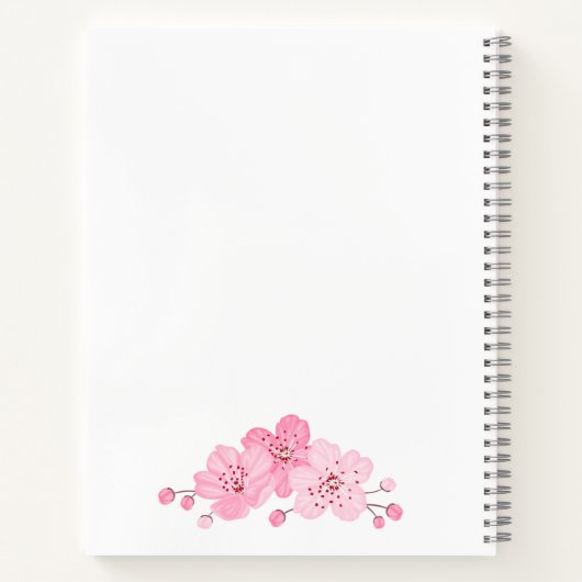 Personalized Floral Recipe Notebook – Custom Name  Notitieboek (Achterkant)