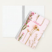 Personalized Floral Spiral Notebook Notitieboek (Binnen)