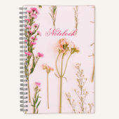Personalized Floral Spiral Notebook Notitieboek (Voorkant)