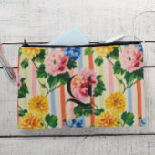 Personalized Floral Stripe Monogram Etui