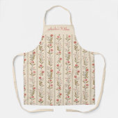 Personalized Floral Stripes Beige Pink Brown Schort (Voorkant)