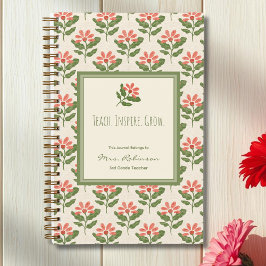 Personalized Floral Teacher Appreciation Journal  Notitieboek