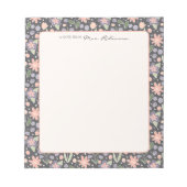 Personalized Floral Teacher Notepad Notitieblok (Voorkant)