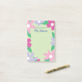 Personalized Floral Teacher Post-it® Notes (Op bureau)
