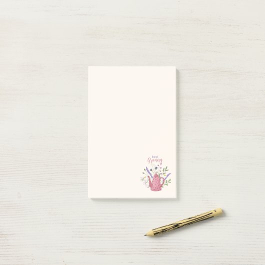 Personalized Floral & Teapot Notes (Op bureau)