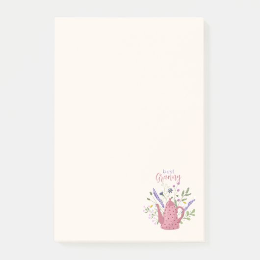 Personalized Floral & Teapot Notes (Voorkant)