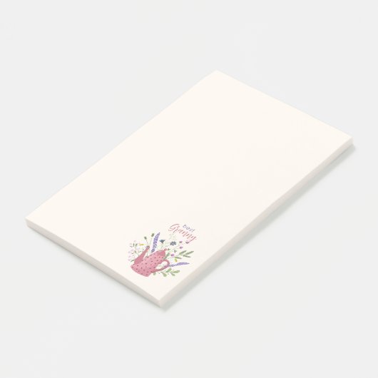 Personalized Floral & Teapot Post-it Notes (Schuin)