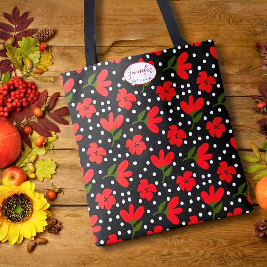 Personalized Floral Tote Bag – Gift for Her