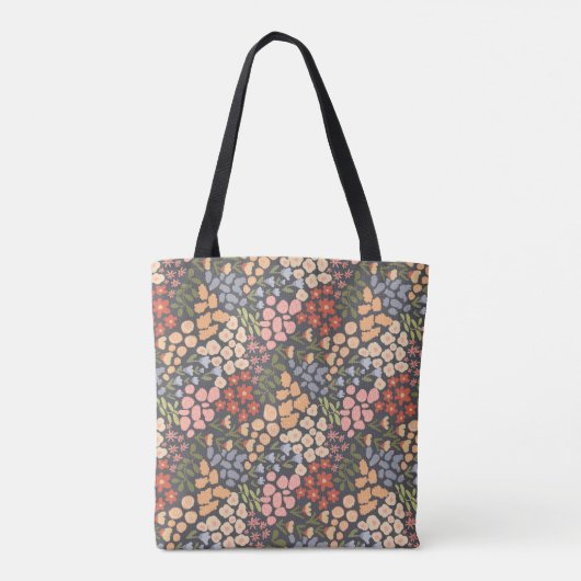 Personalized Floral Tote Bag – Initial & Name (Achterkant)