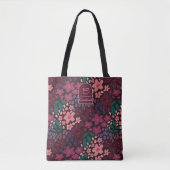 Personalized Floral Tote Bag – Initial & Name (Voorkant)