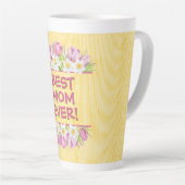 Personalized Floral Tulip and Daffodil Latte Mok (Rechterhoek)