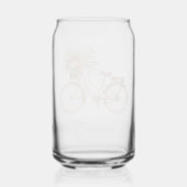 Personalized Floral Vintage Bike Blikvorm Glas (Achterkant)