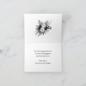 Personalized Floral Wedding Thank You Notes Bedankkaart (Binnen)