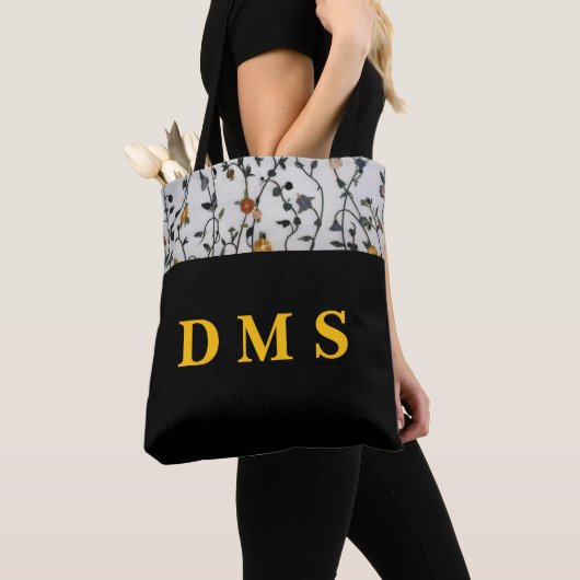Personalized Flower Vine Tote Bag (Dichtbij)
