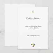 Personalized Folk Floral Wedding Details Informatiekaartje (Voorkant / Achterkant)
