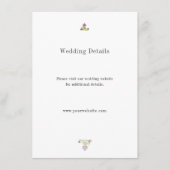 Personalized Folk Floral Wedding Details Informatiekaartje (Voorkant)