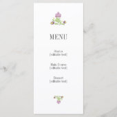 Personalized Folk Floral Wedding Menu Card (Voorkant)