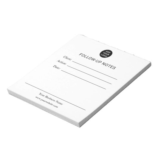 Personalized Follow Up Notes Notepad Notitieblok (Linkerzijde)