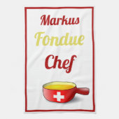  Personalized Fondue Chef Theedoek (Verticaal)