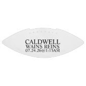 Personalized Football Birth Announcement, Baby Boy (Paneel)