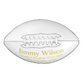 Personalized Football, Groomsmen Gift, Ring Bearer American Football (Voorkant)
