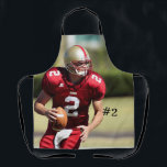 Personalized Football Photo and Number Schort<br><div class="desc">Personalized Football Photo and Number Apron</div>
