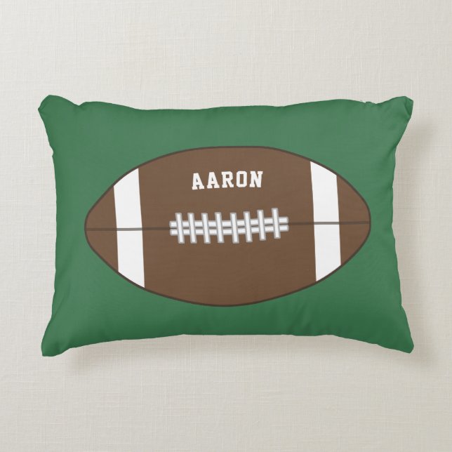 Personalized Football Pillow Accent Kussen (Voorkant)