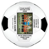Personalized Football Team Coach with Photo Text Voetbal (Gedraaid)