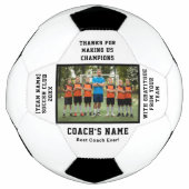 Personalized Football Team Coach with Photo Text Voetbal (Voorkant)