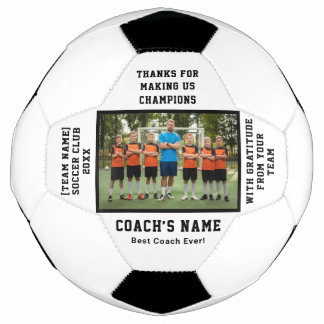 Personalized Football Team Coach with Photo Text Voetbal