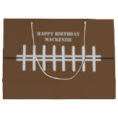 Personalized Football Themed Groot Cadeauzakje (Achterkant)
