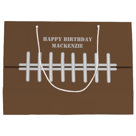 Personalized Football Themed Groot Cadeauzakje (Achterkant)
