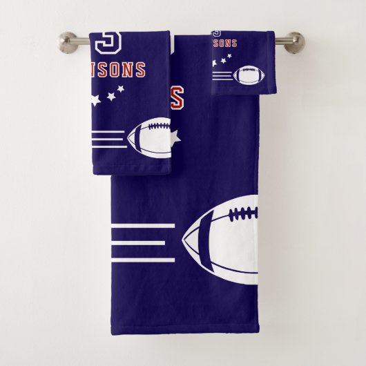 personalized football towel! bad handdoek (Insitu)