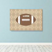Personalized Football Wall Art Decor Canvas Afdruk (Insitu (Houten vloer))