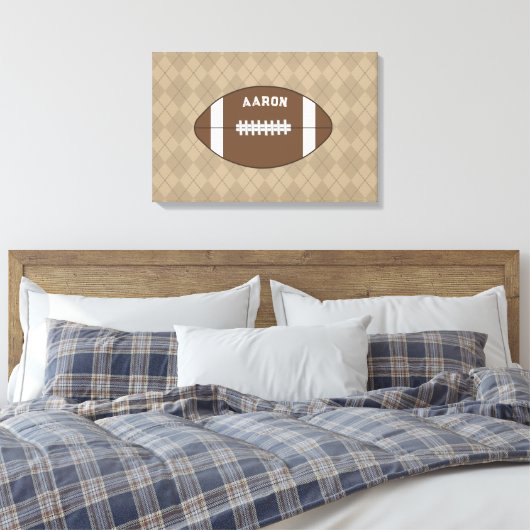 Personalized Football Wall Art Decor Canvas Afdruk (Insitu (Slaapkamer))