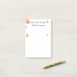 Personalized for elementary Teacher's Cute Peach Post-it® Notes