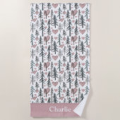 Personalized Forest Tree Kids Strandlaken (Voorkant)