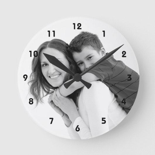 Personalized foto wall clock. Make your own! Ronde Klok (Voorkant)