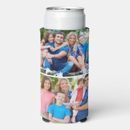 Personalized Four Photo Can Cooler (Seltzer Achterkant)