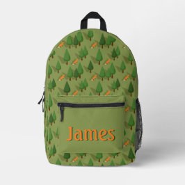 Personalized Fox & Forest School Backpack Bedrukte Rugzak