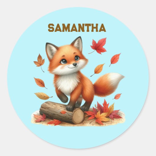 Personalized Fox Stickers (Voorkant)