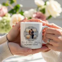 Personalized frame newlyweds mug koffiemok