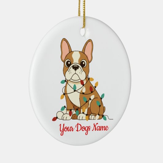 Personalized French Bulldog Christmas Ornament (Rechts)