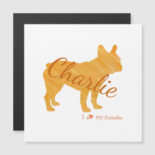 Personalized French Bulldog Pastel Orange Frenchie (Voorkant / Achterkant)