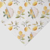 Personalized French Country Lemon Pattern Monogram Tissuepapier (Detail)