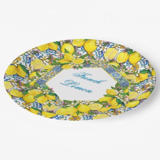 Personalized French Lemon   Papieren Bordje (Gekanteld)