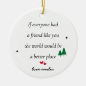 Personalized Friendship Custom Name Best Friend  Keramisch Ornament (Voorkant)