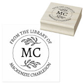 Personalized From the Library of Monogram Book Rubberstempel