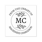 Personalized From the Library of Monogram Book Zelfinktende Stempel (Design)